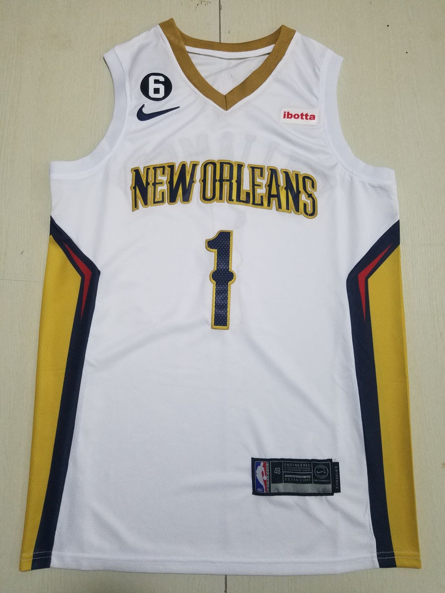 Men New Orleans Pelicans #1 Williamson White 2022 Nike NBA Jersey